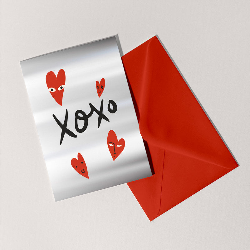 XOXO Hearts Card | Valentines | Love | Anniversary