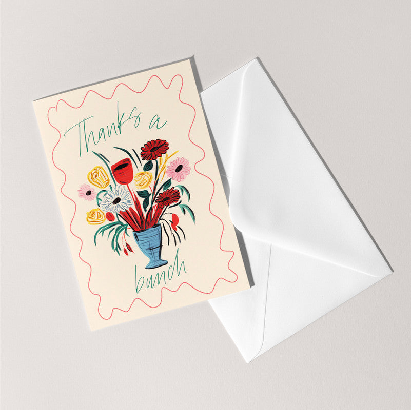 Thanks a Bunch Card | Thank You Card | Flowers