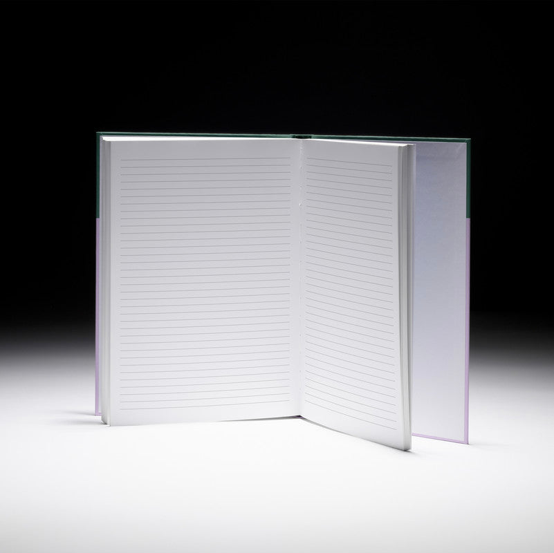 Colourblock A5 Hardback Notebook | Green and Lilac