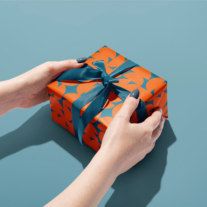 Rotations Orange Gift Wrap | Wrapping Paper