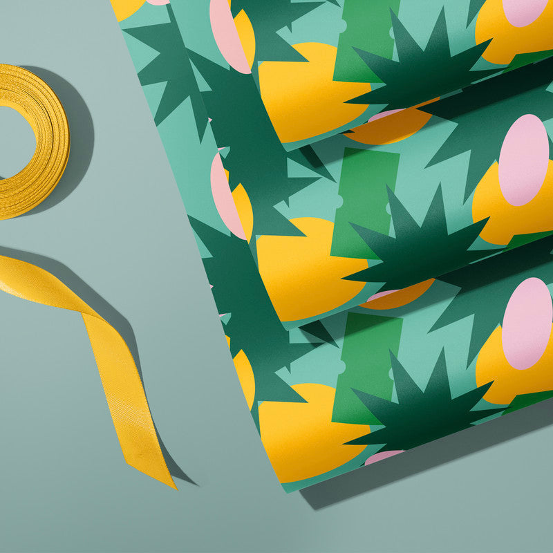 Stickers Green Gift Wrap | Wrapping Paper