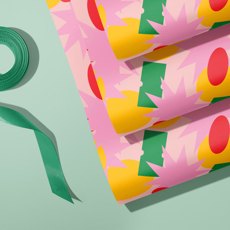 Stickers Red Gift Wrap | Wrapping Paper