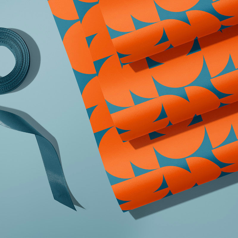 Rotations Orange Gift Wrap | Wrapping Paper