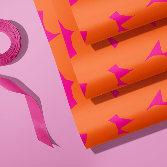 Chunky Heart Pink Gift Wrap | Wrapping Paper