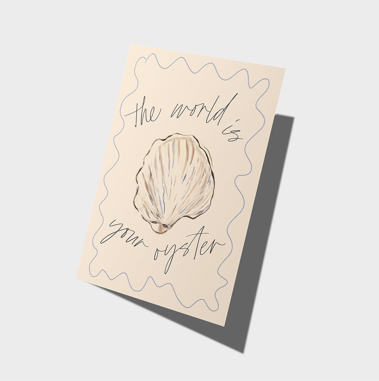 The World Is Your Oyster Card | Hand Drawn Illustration | Celebration Card | Well Done | Appreciation