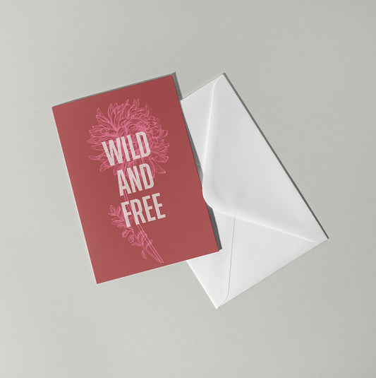 Wild and Free Flower Card | Congratulations Card | Celebration | Birthday