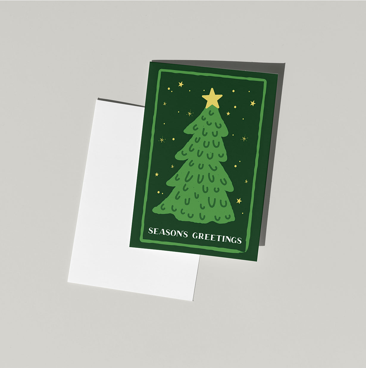 Christmas Tree Illustration Holiday Card | Christmas Tree Card | Decorated Tree Christmas Card | Fun Christmas Card | Quirky Holiday Card | Colourful Christmas Card