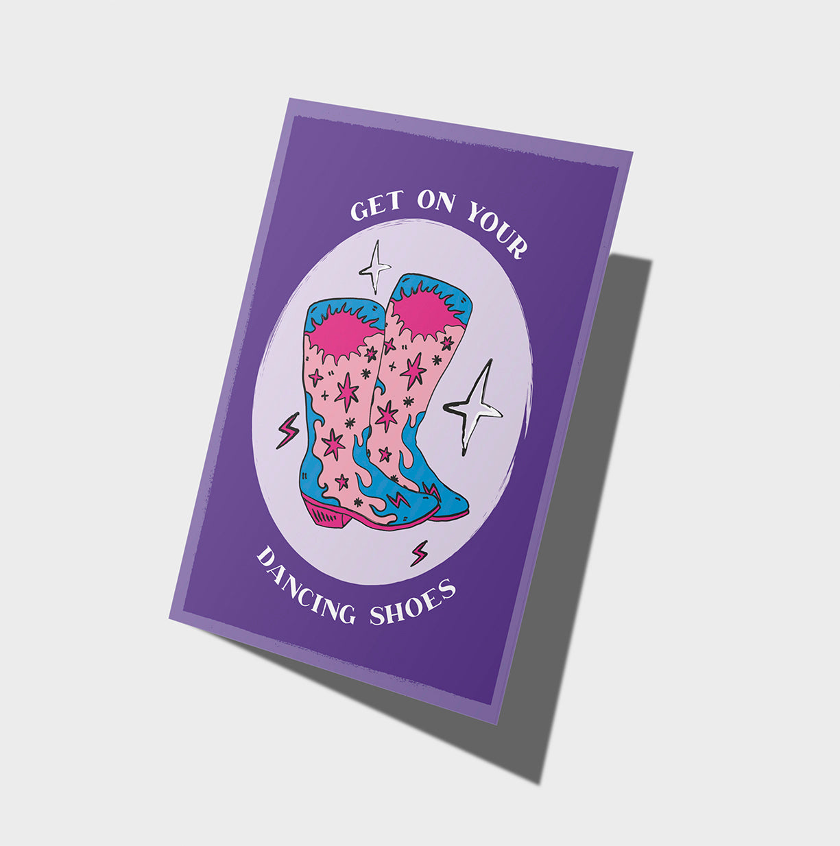 Get On Your Dancing Shoes | Party Card | Birthday Card | Cowboy Boots Birthday Card | Card For Cowgirl | Western Boots | Dancing