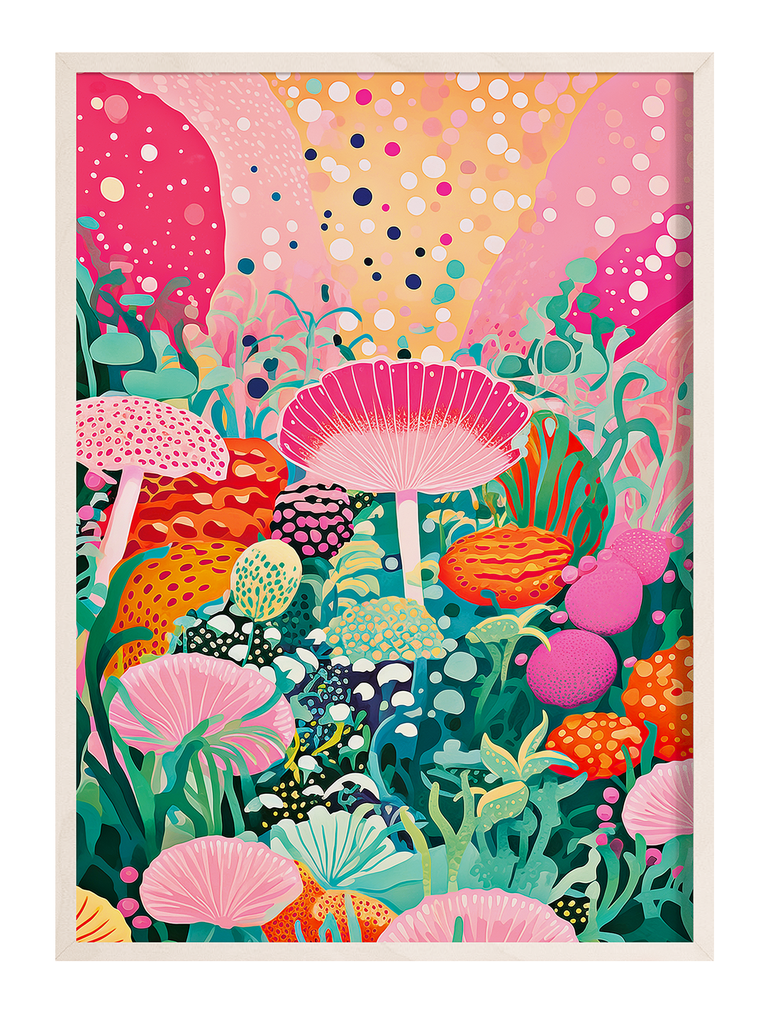 Mushroom Jungle | Wall art | Framed print