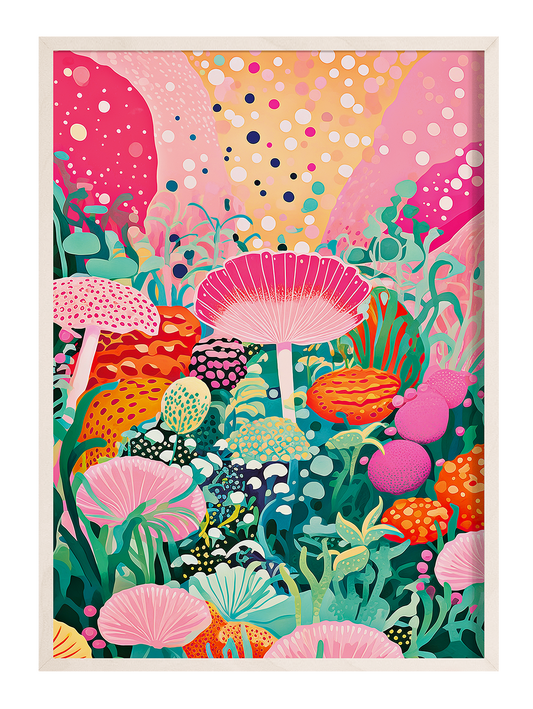 Mushroom Jungle | Wall art | Framed print