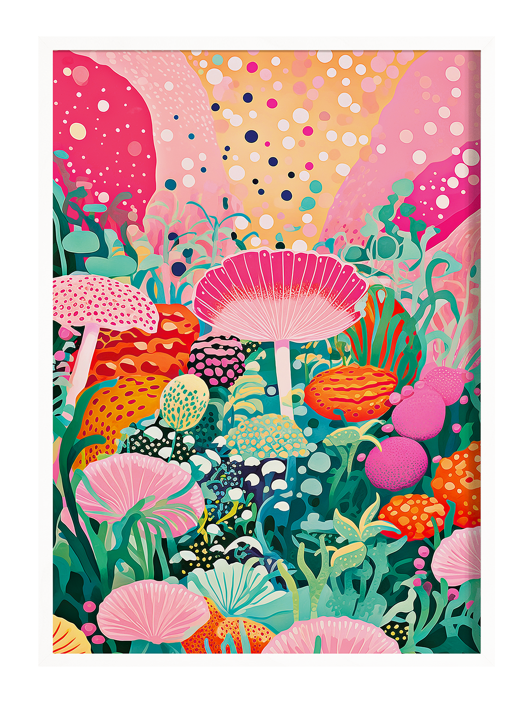 Mushroom Jungle | Wall art | Framed print