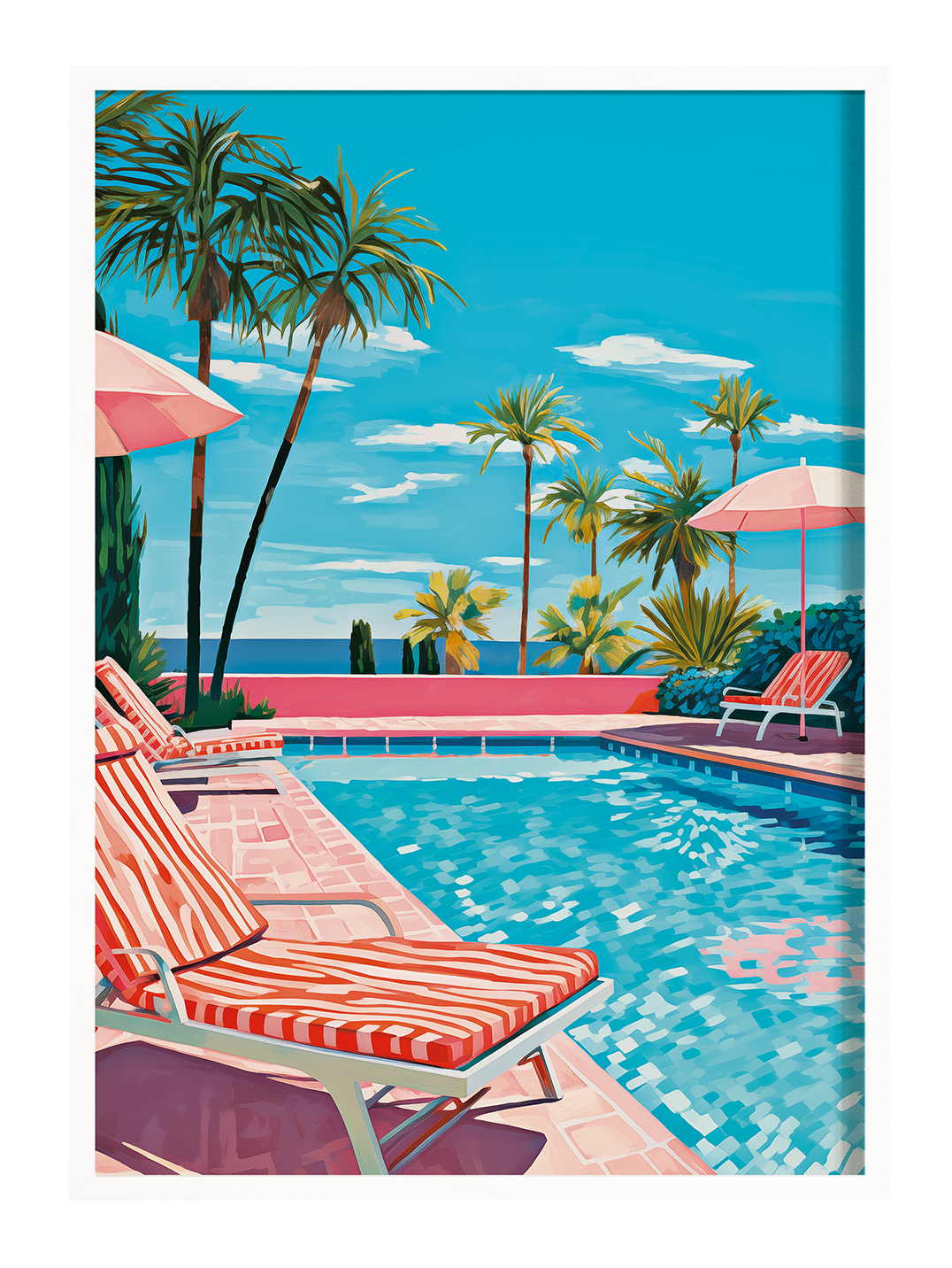 Jump in the pool | Wall art | Framed print