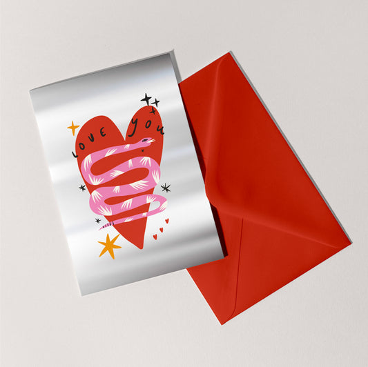 Love You Heart Card | Valentines | Love | Anniversary