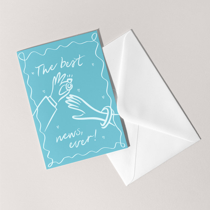 Best News Ever Card | Engagement Wedding Bells