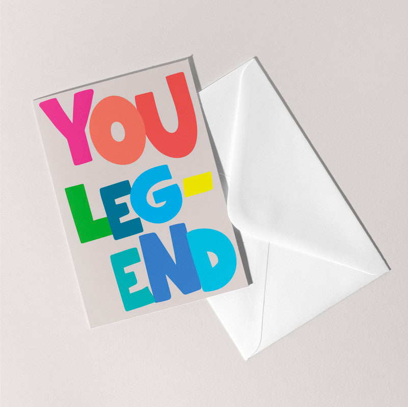 You Legend Card | Well Done Congratulations