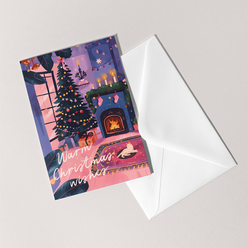 Warm Christmas Wishes Card | Cosy Xmas