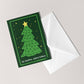 Christmas Tree Illustration Holiday Card