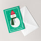 Festive Snowman Illustration Holiday Card | Christmas