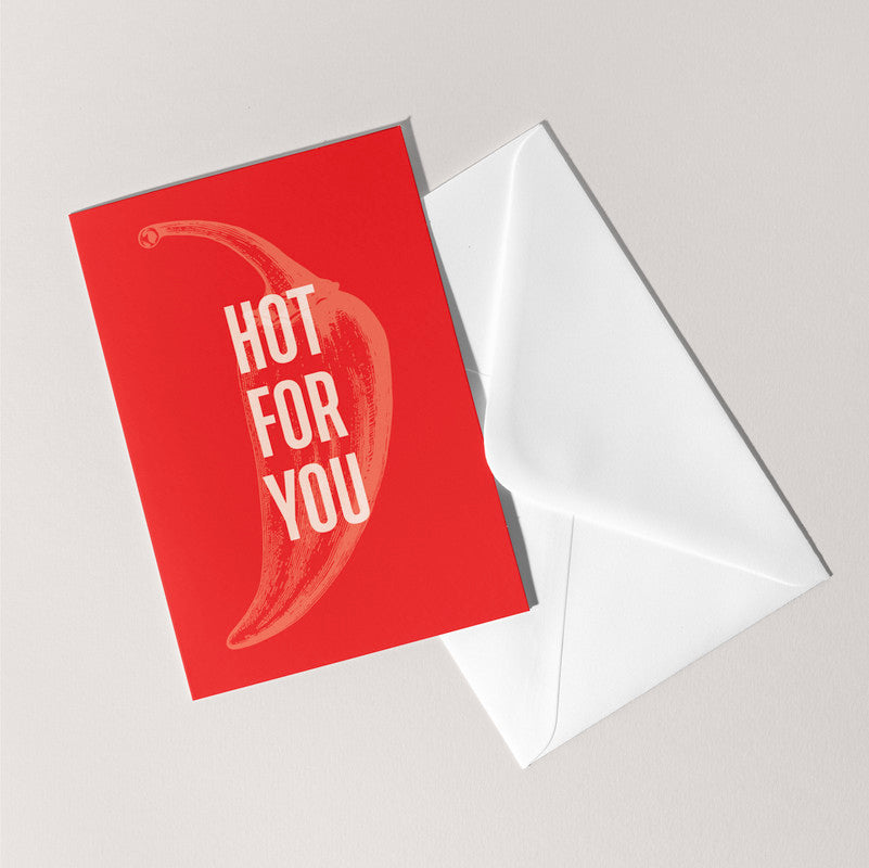 Hot For You Chilli Pepper Card | Love Anniversary Valentine's