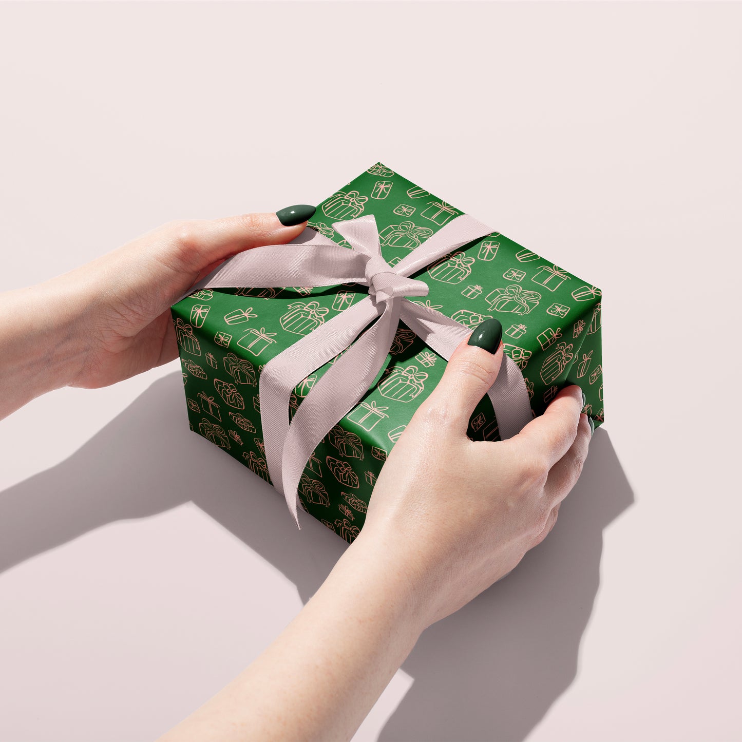 Christmas Gifts Green Gift Wrap | Wrapping Paper