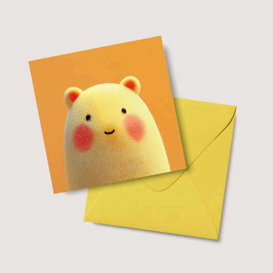 Cute Greeting Card for Any Occasion – Fun Fuzzy Character Design – Blank All Ages Card UK