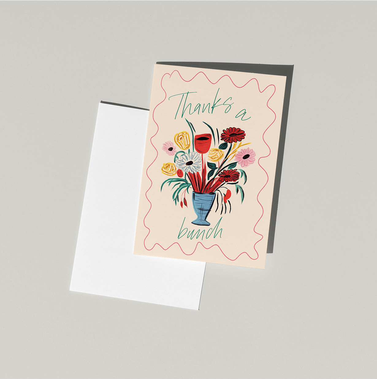 Thanks a Bunch Card | Hand Drawn Illustration | Thank You Card | Flowers