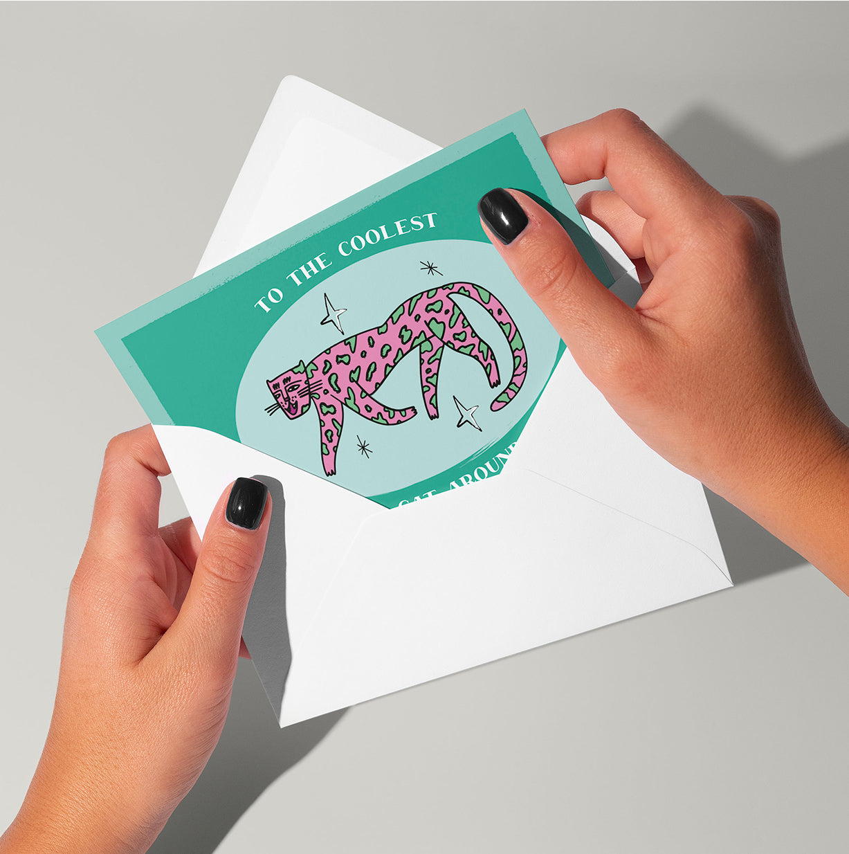 Coolest Cat Greeting Card | Illustration | Birthday | Friendship Card | Leopard Cat Card