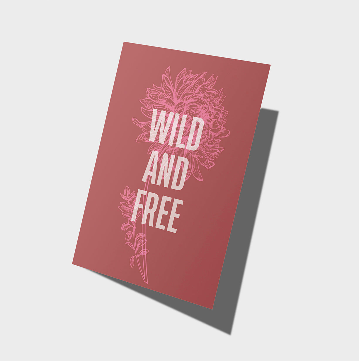 Wild and Free Flower Card | Congratulations Card | Celebration | Birthday