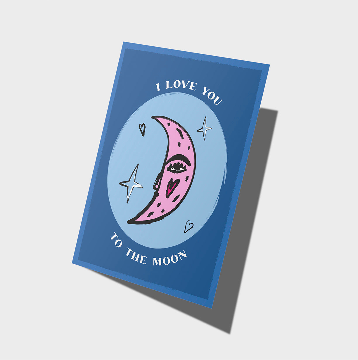 Love You To The Moon Card | Moon & Stars Card | Love Card | Anniversary Card | Same Sex Anniversary Card | Lesbian Anniversary Card | Gender Neurtral Anniversary