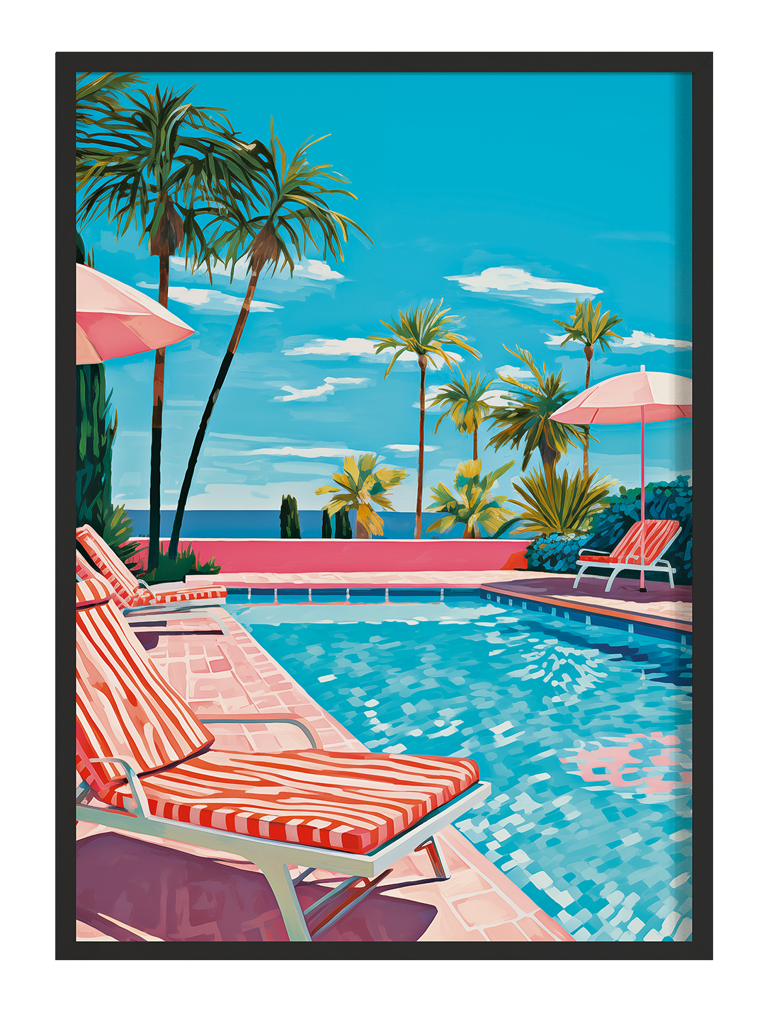 Jump in the pool | Wall art | Framed print